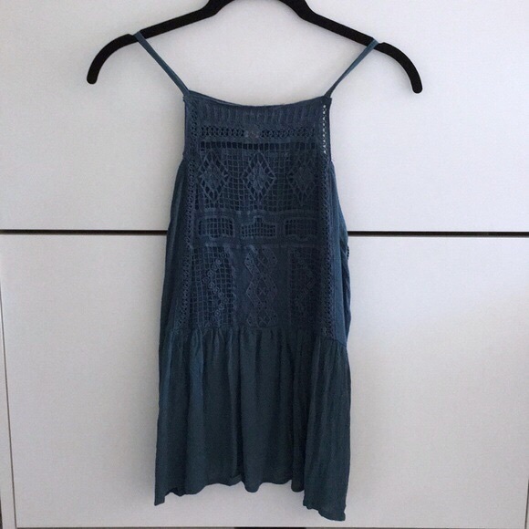 Mossimo Supply Co. Tops - Crochet Front Tie Back Tank